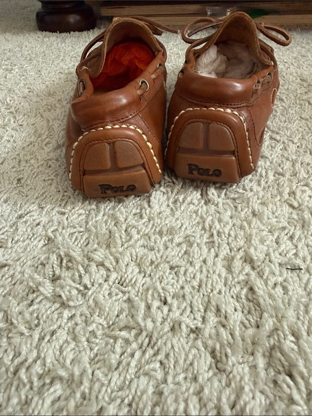 Polo by Ralph Lauren Cognac Leather Boat Shoes